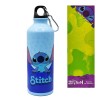 GARRAFA MODELO STITCH COM MOSQUETÃO 500ML EM ALUMÍNIO REF: DQH060-ST1