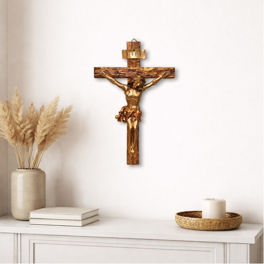 ENFEITE DE PAREDE DE RESINA MODELO JESUS NA CRUZ REF: ALJ2113263J ENFEITE DE PAREDE DE RESINA MODELO JESUS NA CRUZ REF: ALJ2113263J