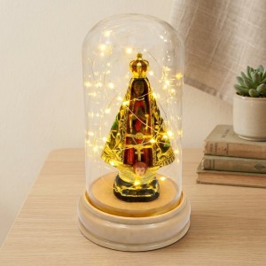 LUMINÁRIA DE RESINA E VIDRO MODELO NOSSA SENHORA REF: JYG-002