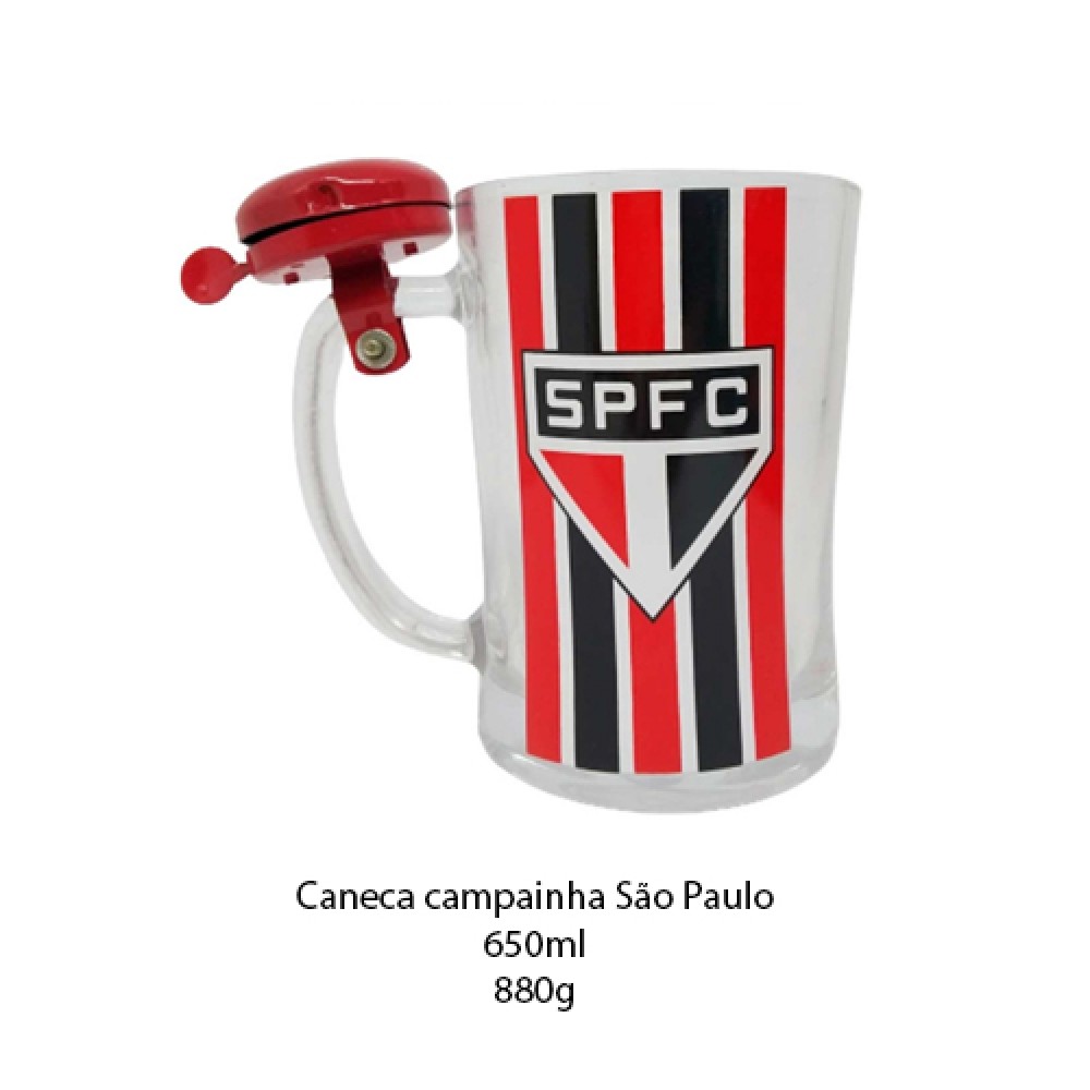 CANECA CAMPAINHA MODELO SÃO PAULO EM VIDRO 650ML REF: XC3034A-2