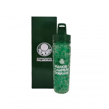 GARRAFA MODELO PALMEIRAS EM PLÁSTICO 580ML REF: DF6604-3