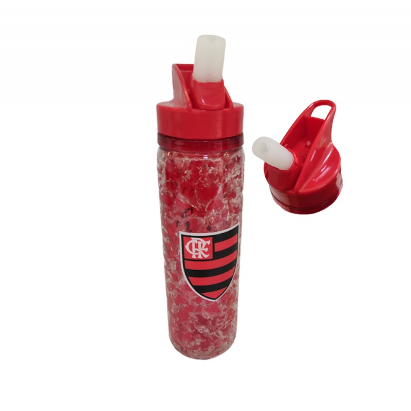 GARRAFA MODELO FLAMENGO EM PLÁSTICO 580ML REF: DF6604-5