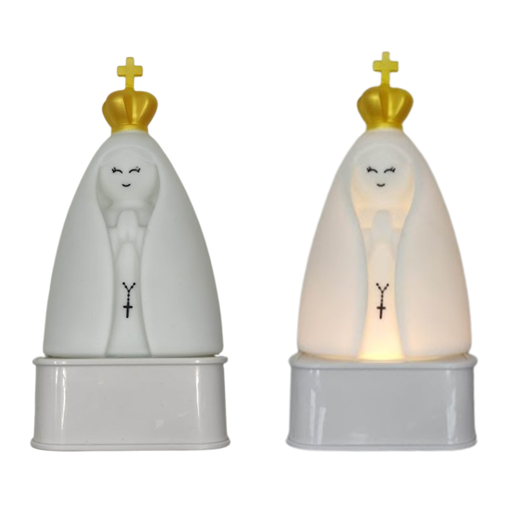 LUMINÁRIA DECORATIVA NOSSA SENHORA COM SUPORTE EM PLÁSTICO REF: JD3010