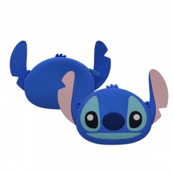 BOLSINHA COM ZIPER FORMATO STITCH EM PLÁSTICO EMBORRACHADO REF: DXD9005-ST1
