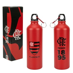 GARRAFA DE ALUMÍNIO MODELO FLAMENGO 750ML REF: QH075-5