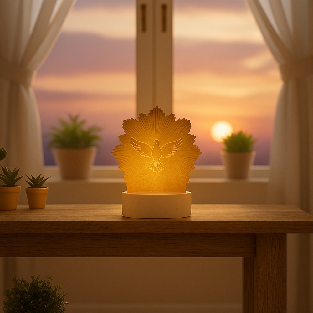 LUMINÁRIA ESPÍRITO SANTO DE PLÁSTICO COM LED REF: JD3066 LUMINÁRIA ESPÍRITO SANTO DE PLÁSTICO COM LED REF: JD3066