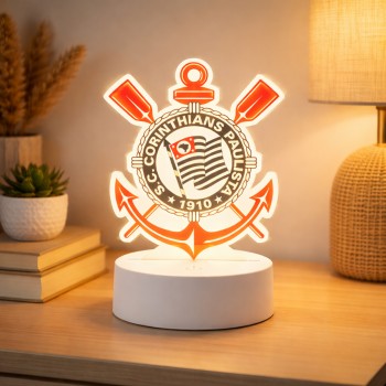 LUMINÁRIA DE PLÁSTICO VIA USB MODELO CORINTHIANS REF: JD3077-1