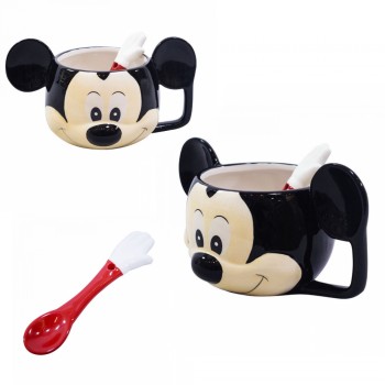 CANECA 3D MICKEY COM COLHER 280ML REF: DYFS19-MK2