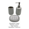 KIT BANHEIRO PORCELANA PRATA C/3PÇS REF: SXTE-5190 KIT BANHEIRO PORCELANA PRATA C/3PÇS REF: SXTE-5190