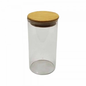 POTE DE VIDRO REDONDO COM TAMPA EM BAMBU 350ML REF: 6055 POTE DE VIDRO REDONDO COM TAMPA EM BAMBU 350ML REF: 6055