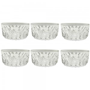 KIT DE BOWL COM 6 MODELO ZARIN EM VIDRO 305ML REF: BL7105GCL