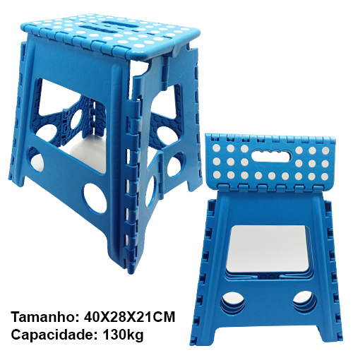 BANCO DOBRAVEL DE PLASTICO AZUL REF: ST-039