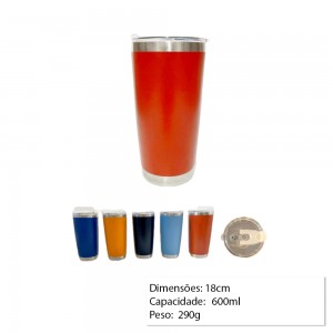 COPO DE VIAGEM COM TAMPA EM INOX 600ML REF: YN-006 COPO DE VIAGEM COM TAMPA EM INOX 600ML REF: YN-006