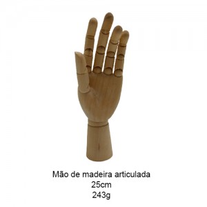 MÃO DE MADEIRA ARTICULÁVEL 25CM REF: ME10