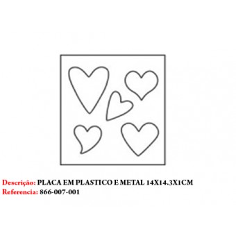 PLACA PARA CORTE. TAM: 14X1.5X15.5CM