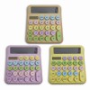 MINI CALCULADORA DE BOLSO COLORIDA EM PLÁSTICO REF: 2001B