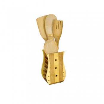 JOGO DE TALHERES EM BAMBU 5PCS REF: HP135