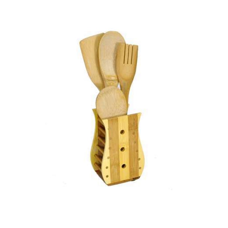 JOGO DE TALHERES EM BAMBU 5PCS REF: HP135 JOGO DE TALHERES EM BAMBU 5PCS REF: HP135