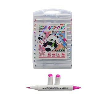 CONJUNTO DE 26 CANETAS COM DUAS PONTAS PARA DESENHOS ARTÍSTICOS EM PLÁSTICO REF: APYZ3088
