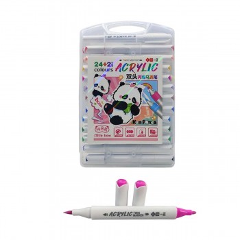 CONJUNTO DE 26 CANETAS COM DUAS PONTAS PARA DESENHOS ARTÍSTICOS EM PLÁSTICO REF: APYZ3088