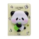 CADERNO COM CAPA SQUISHY MODELO PANDA COM 128 FOLHAS REF: APIG6037 CADERNO COM CAPA SQUISHY MODELO PANDA COM 128 FOLHAS REF: APIG6037