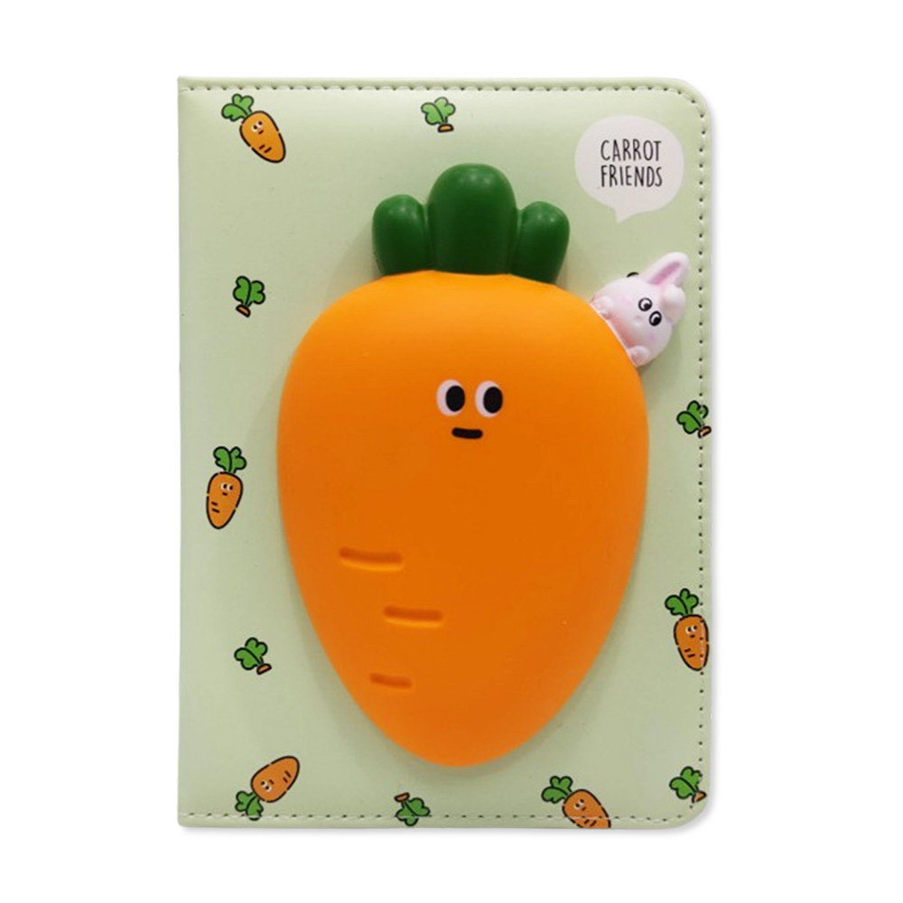 CADERNO COM CAPA SQUISHY MODELO CENOURA COM 128 FOLHAS REF: APIG6042 CADERNO COM CAPA SQUISHY MODELO CENOURA COM 128 FOLHAS REF: APIG6042