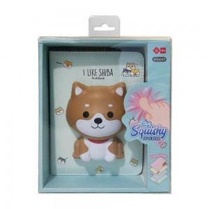 CADERNO COM CAPA SQUISHY MODELO CACHORRO COM 128 FOLHAS REF: APIG6047