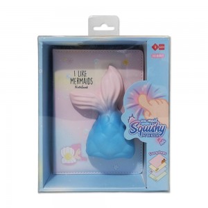 CADERNO COM CAPA SQUISHY MODELO SEREIA COM 128 FOLHAS REF: APIG6057