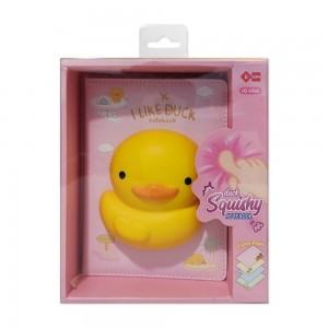 CADERNO COM CAPA SQUISHY MODELO PATO COM 128 FOLHAS REF: APIG6060