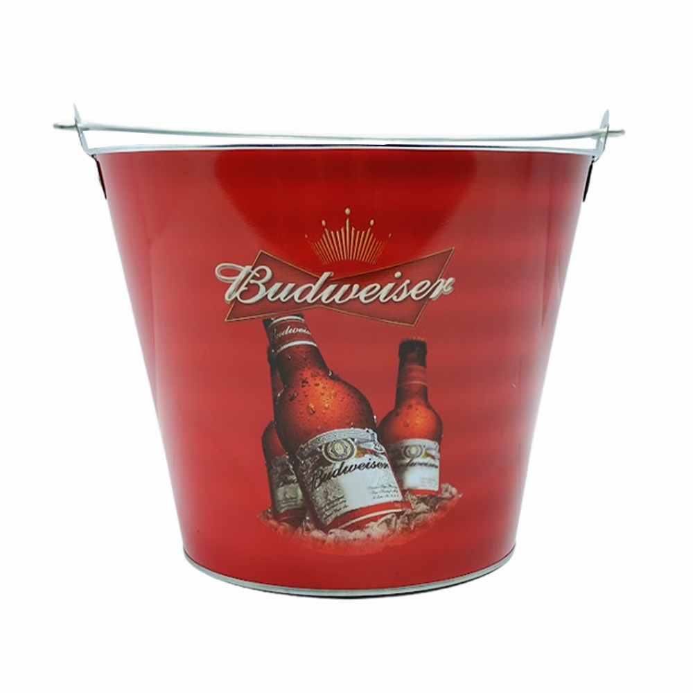 BALDE DE GELO MODELO BUDWEISER EM METAL REF: BA03001