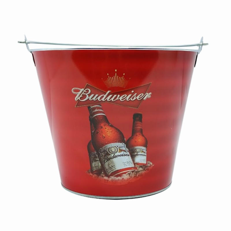 BALDE DE GELO MODELO BUDWEISER EM METAL REF: BA03001 BALDE DE GELO MODELO BUDWEISER EM METAL REF: BA03001