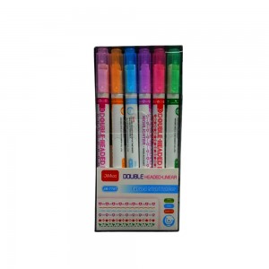 KIT CANETA PONTA DUPLA COM CARIMBO 6 UNIDADES  REF: AP22103-6SET 