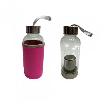 GARRAFA EM VIDRO COM DIFUSOR 300ML ROSA