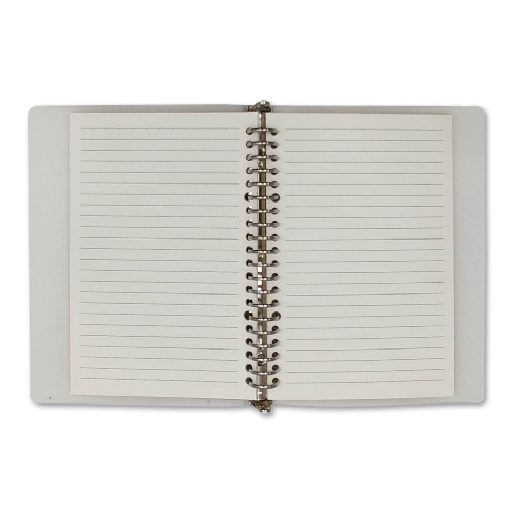 CADERNO ESPIRAL COM CAPA TRANSPARENTE A5 COM 60 FOLHAS REF: AP170901