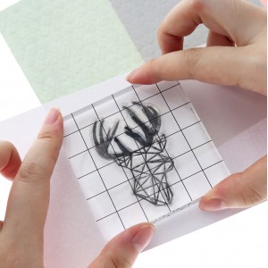 KIT 3 BASES EM ACRÍLICO PARA CARIMBO  REF: 830-200-001