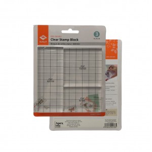 KIT 3 BASES EM ACRÍLICO PARA CARIMBO  REF: 830-200-001