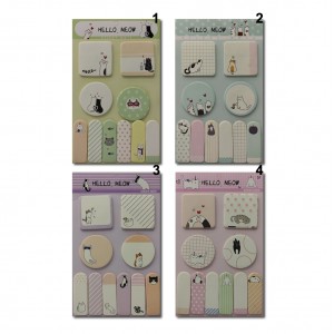 BLOCO AUTOADESIVO MODELO GATOS COM 200 FOLHAS  REF: AP7787