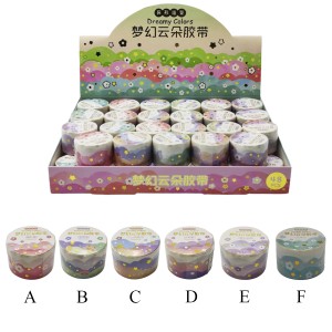 FITA ADESIVA COLORIDA MODELO ARCO-ÍRIS EM PAPEL REF: XM-JD2261-2 FITA ADESIVA COLORIDA MODELO ARCO-ÍRIS EM PAPEL REF: XM-JD2261-2