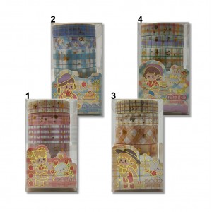 BOX DE FITAS ADESIVAS EM PAPEL COM 5 UNIDADES REF: XM-JD2263-1