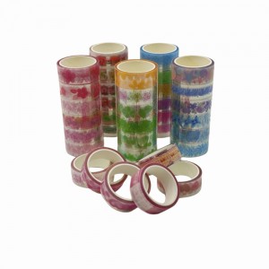 PACOTE DE FITAS ADESIVAS COLORIDAS TRANSPARENTES COM 6 UNIDADES REF: XM-JD2757