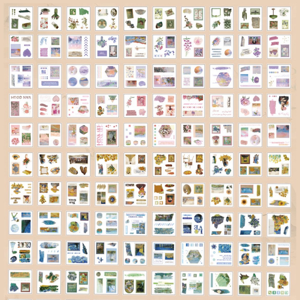 CARTELAS COM 100 UNIDADES DE ADESIVOS SORTIDOS EM PLÁSTICO REF: XM-TZ2979