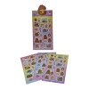 CONJUNTO COM 3 CARTELAS ADESIVAS MODELO CAPIVARA EM PLÁSTICO REF: APSZ271