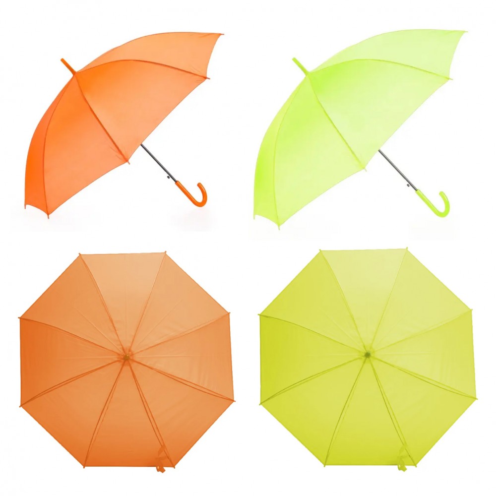 GUARDA CHUVA EM POLIÉSTER COM HASTES EM METAL REF: TK#NEON
