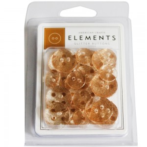 ILHOS GLITTER BUTTONS COPPER