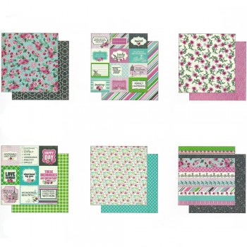 BLOCO CONT.24 FOLHAS DE PAPEL COLORIDO 30X30