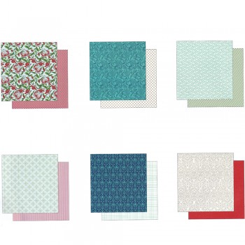 BLOCO CONT.24 FOLHAS DE PAPEL DECORADO 30X30