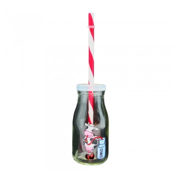 MINI GARRAFA DE VIDRO VACA 200ML  REF: DH15008D