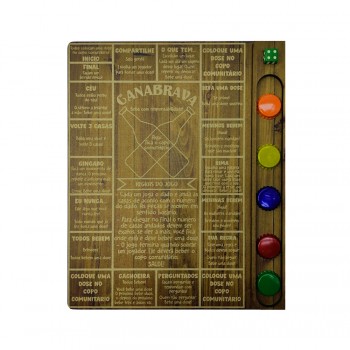 JOGO SHOT CANABRAVA COM DADO E 6 COPOS REF: 293 JOGO SHOT CANABRAVA COM DADO E 6 COPOS REF: 293