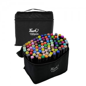KIT COM 100 CANETAS MARCADORAS DE PONTA DUPLA PROFISSIONAL REF: WH-MKB100 KIT COM 100 CANETAS MARCADORAS DE PONTA DUPLA PROFISSIONAL REF: WH-MKB100