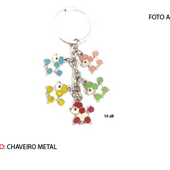 CHAVEIRO EM METAL. TAM:11X11X3.4CM